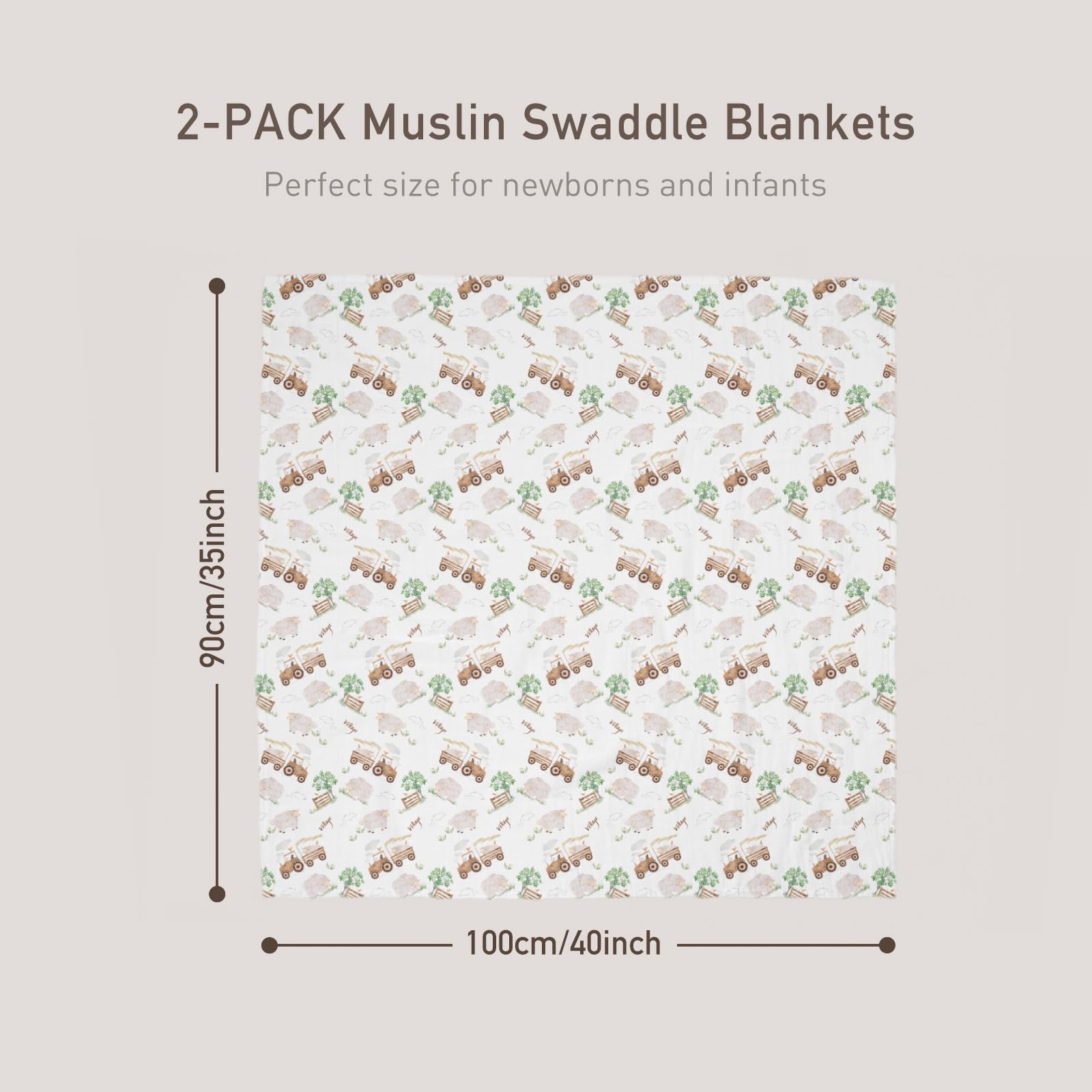 GLLQUEN BABY muslin blanket is lightweight for travel.
