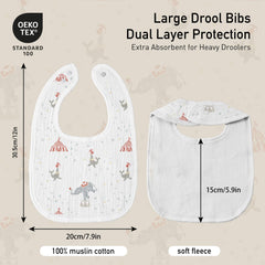 GLLQUEN BABY Circus muslin fabric feels soft against baby skin