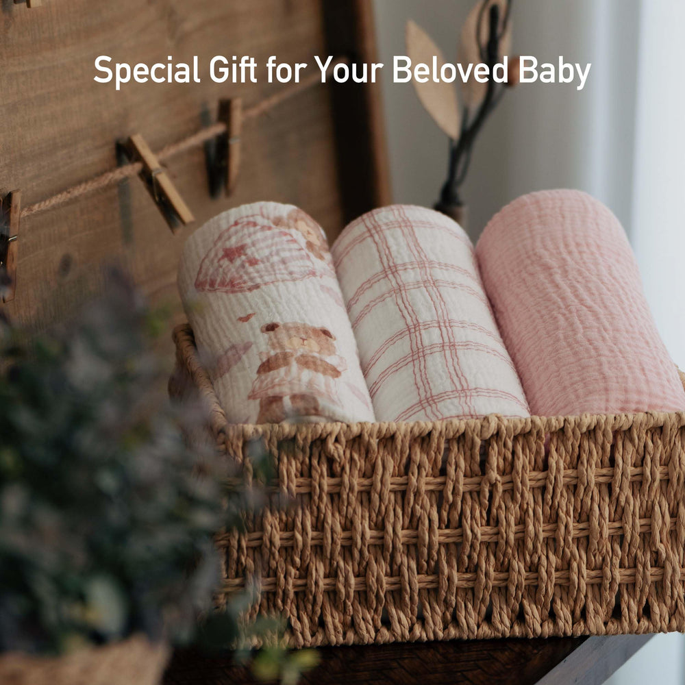 GLLQUEN BABY muslin swaddle blanket nursing cover on the go