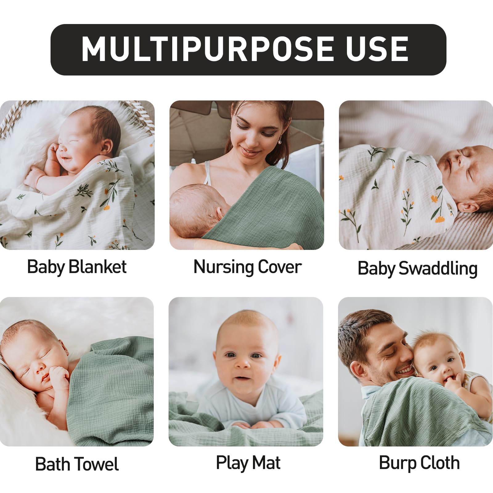 GLLQUEN BABY car-seat cover in neutral colors provides lightweight privacy
