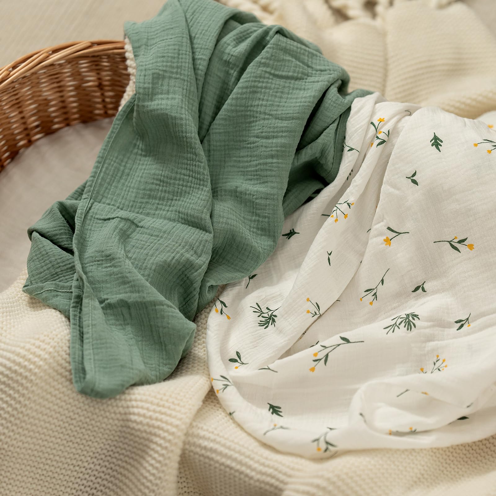 GLLQUEN BABY muslin blanket ready for machine washing gentle care