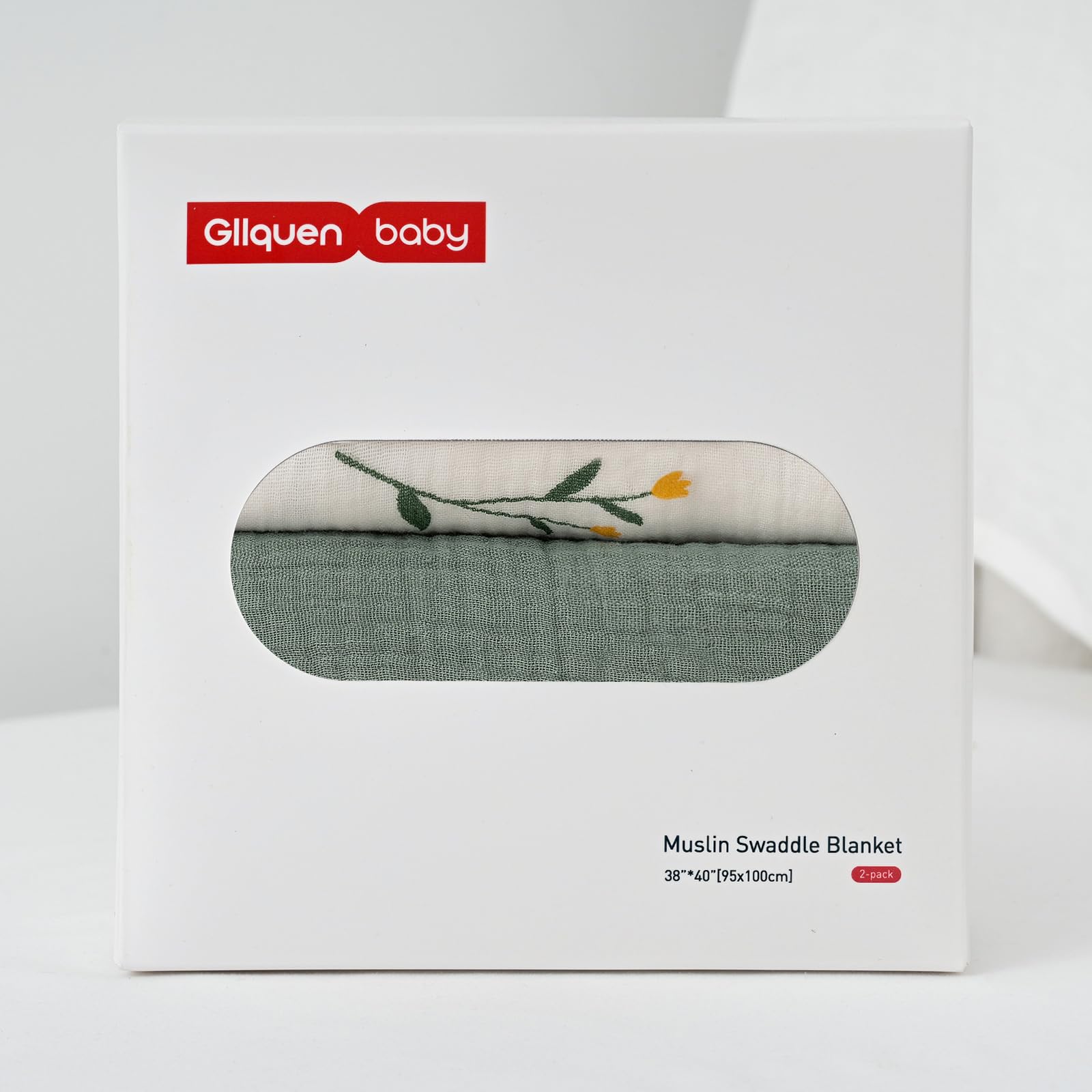 GLLQUEN BABY muslin blanket with OEKO-TEX certification label