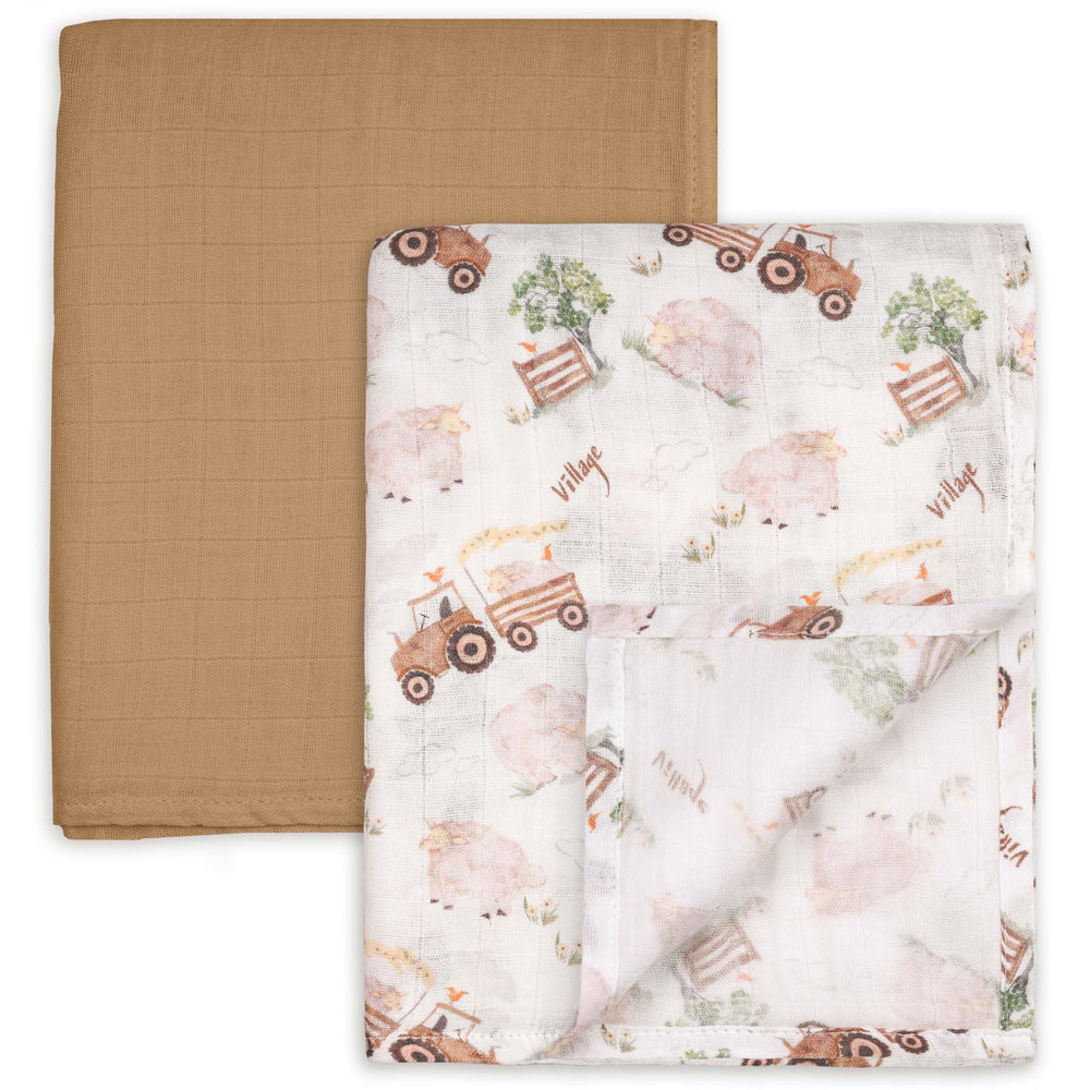 GLLQUEN BABY muslin swaddle blanket offers softness for baby skin.