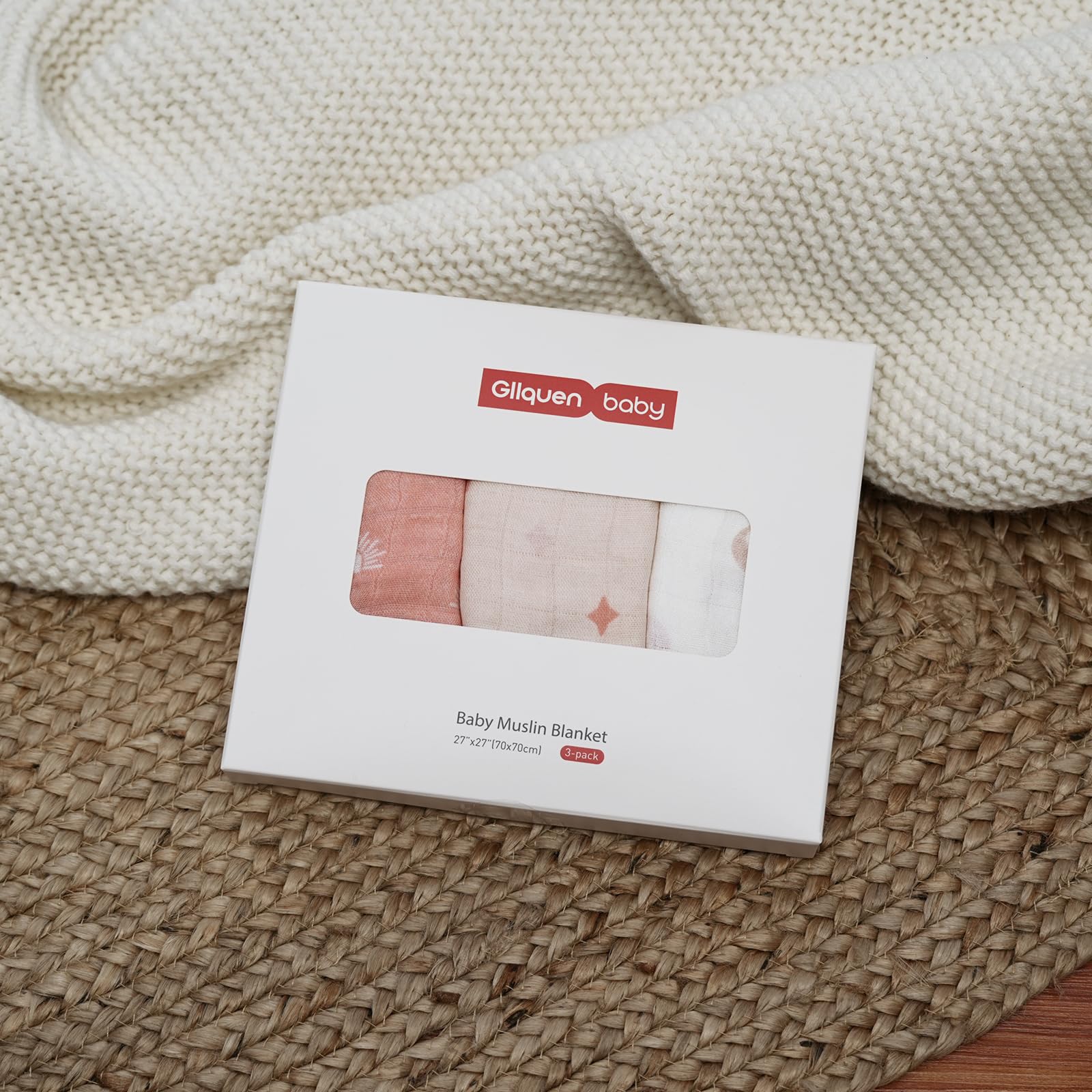 GLLQUEN BABY OEKO-TEX certified muslin blanket for safe baby skin