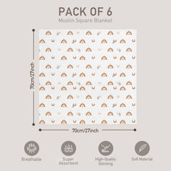 GLLQUEN BABY six-pack swaddle blankets versatile for swaddling