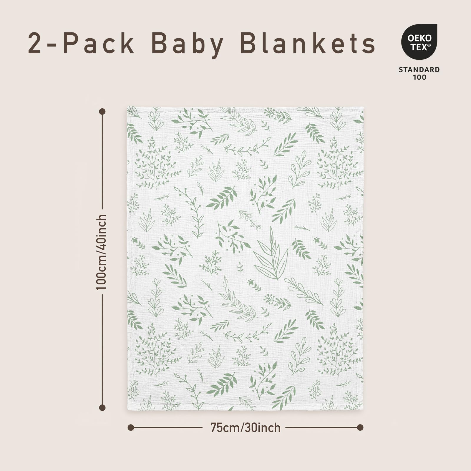 GLLQUEN BABY 30x40 inch blanket ideal for swaddling and stroller trips