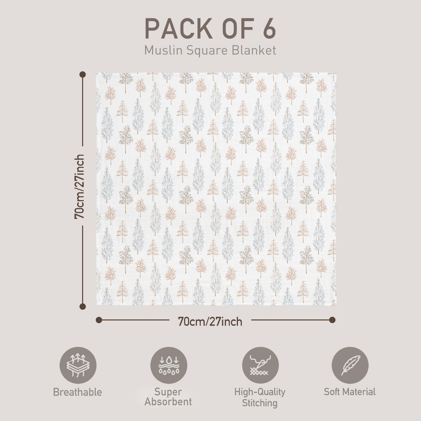 GLLQUEN BABY swaddle blanket texture, lightweight and soft for newborns