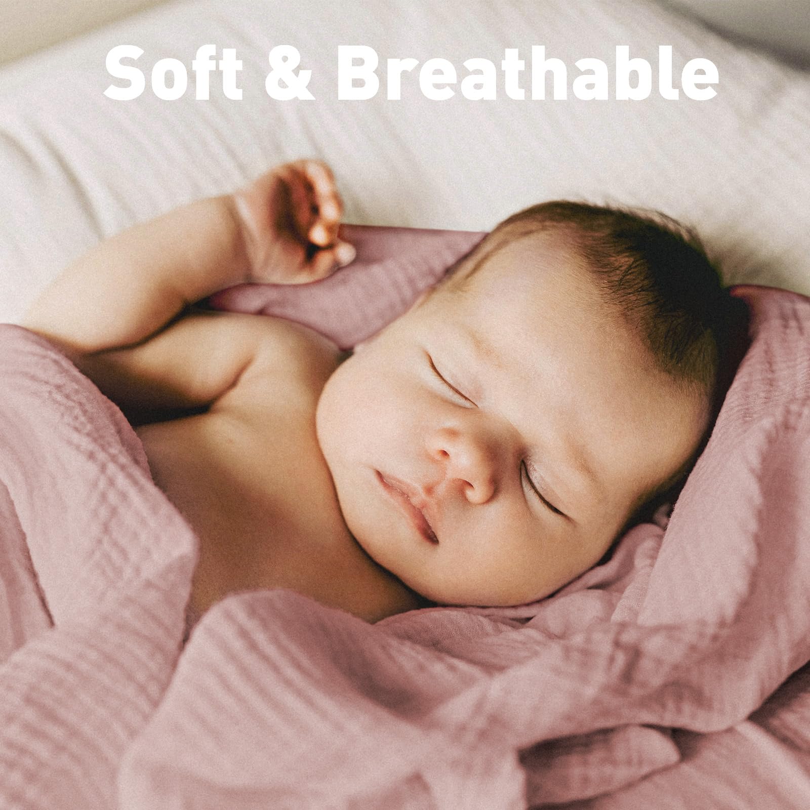 GLLQUEN BABY unisex neutral colors blanket demonstrates versatile use