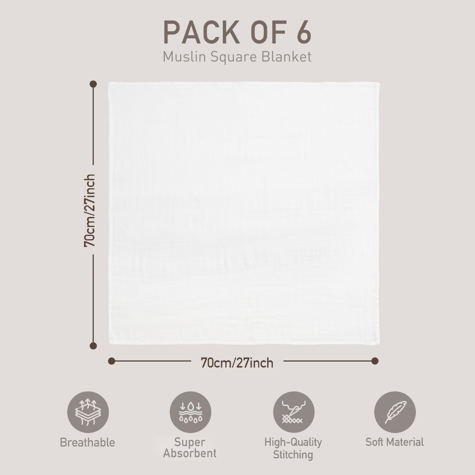 GLLQUEN BABY six-pack swaddles double as nursing covers for convenience