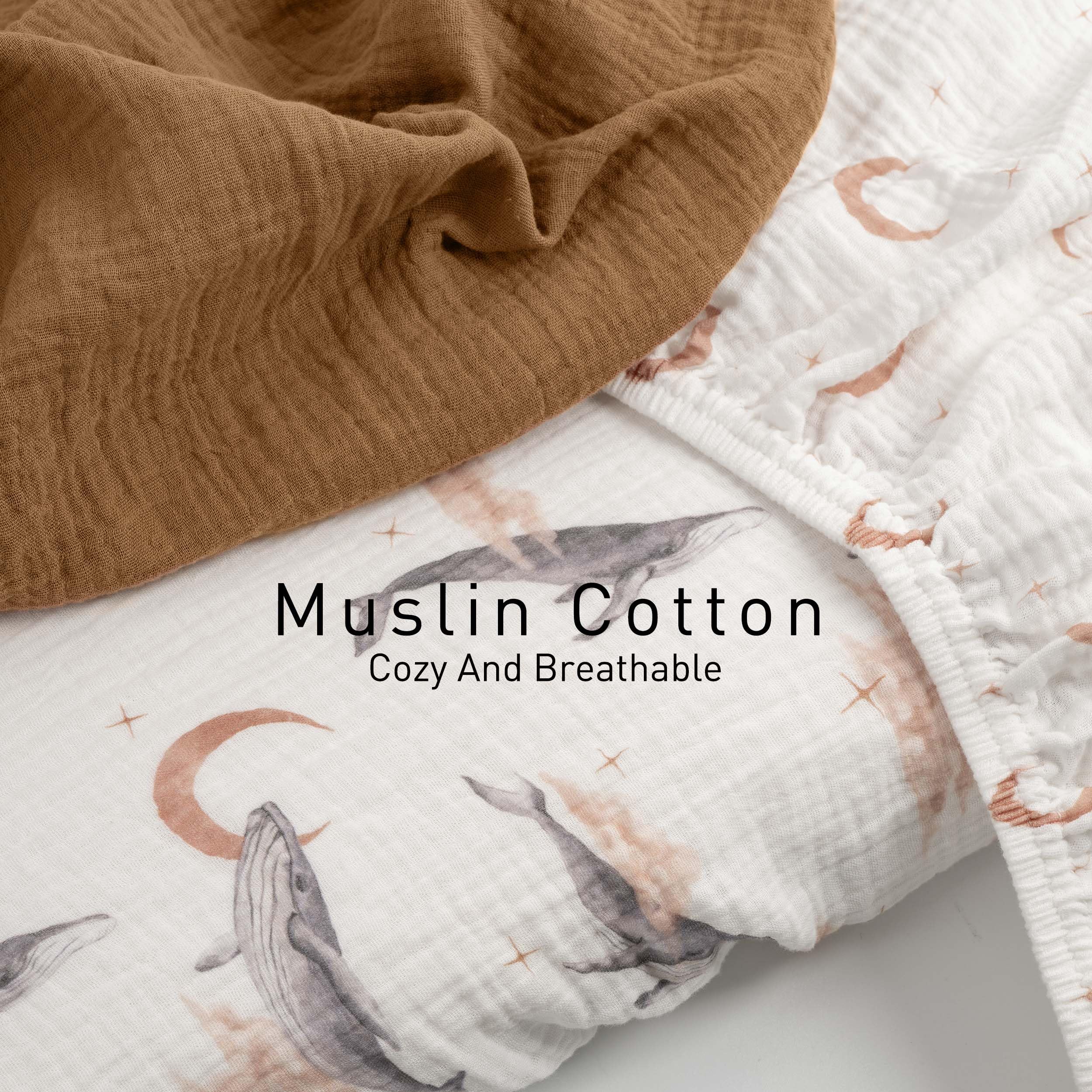 Gllquen Baby sheets breathable air-permeability for cooler naps