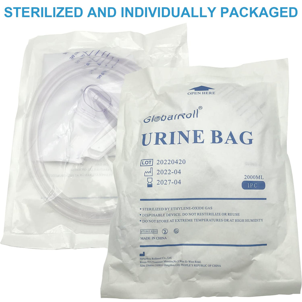 GlobalRoll bedside attachment secures the bag on bedrails or chairs.