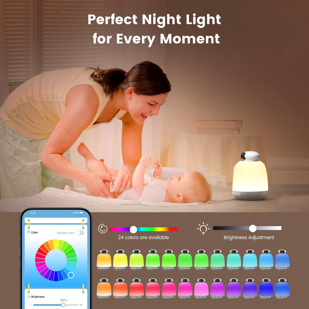 Glocusent 62 built-in sounds for bedtime and wake-up routines