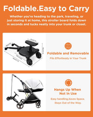 Glofex detachable 2-in-1 seat supports sit and stand transitions.