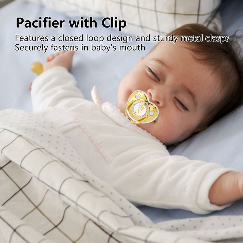 GLOGLOW Pacifier with bling accents adds stylish detail for baby photography props