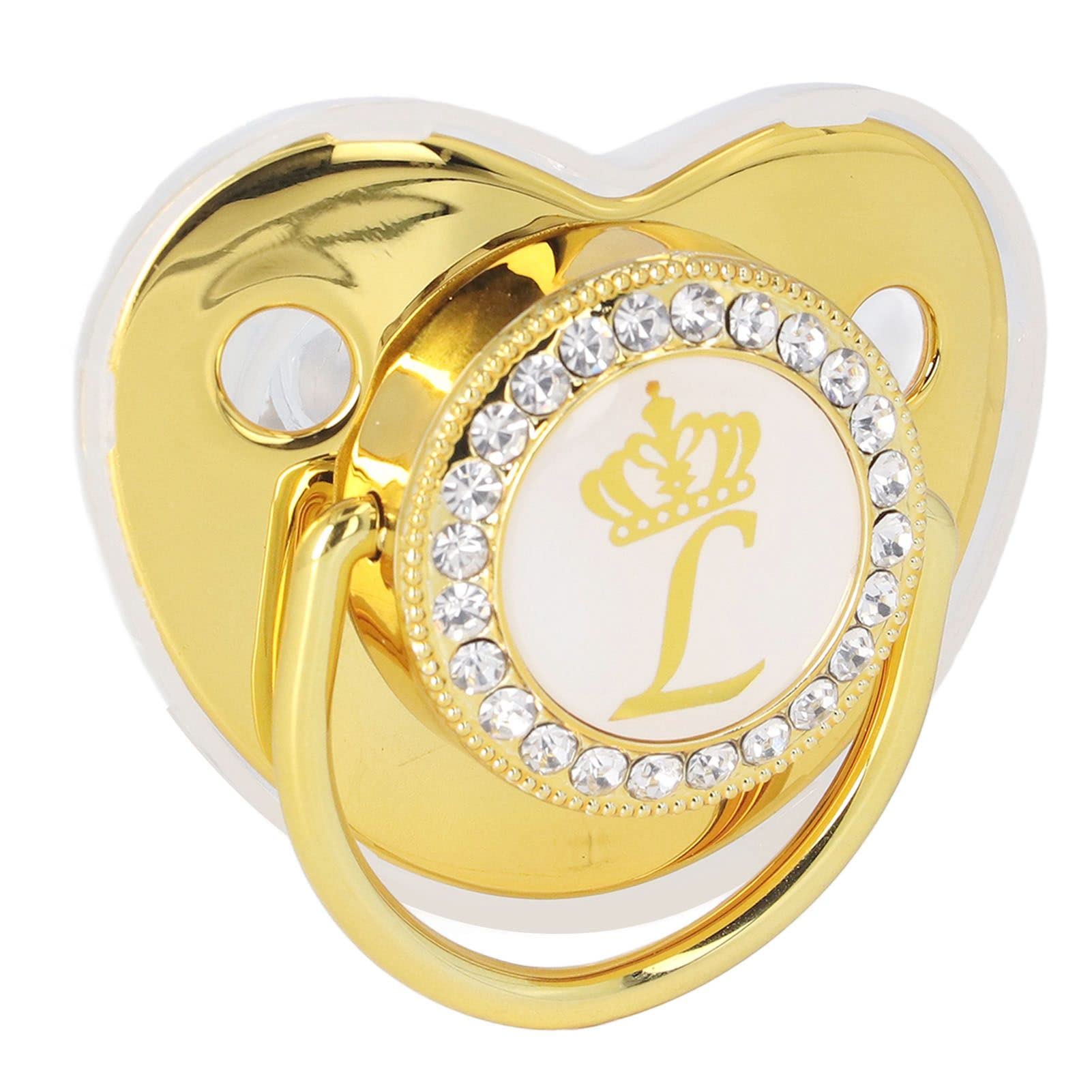 GLOGLOW luxe rhinestone detailing on pacifier close-up