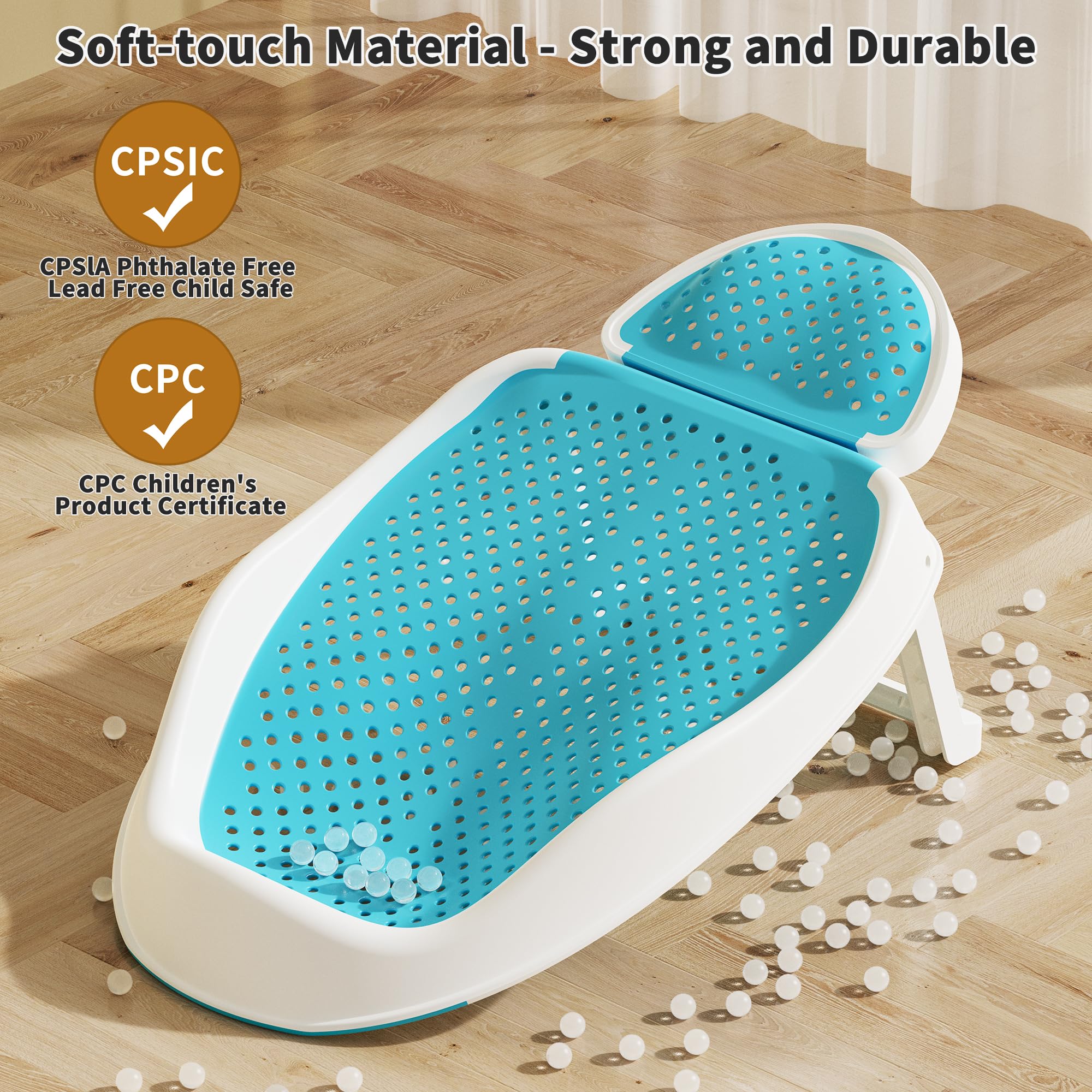GloTika durable plastic with a gentle mesh interlayer for comfort.