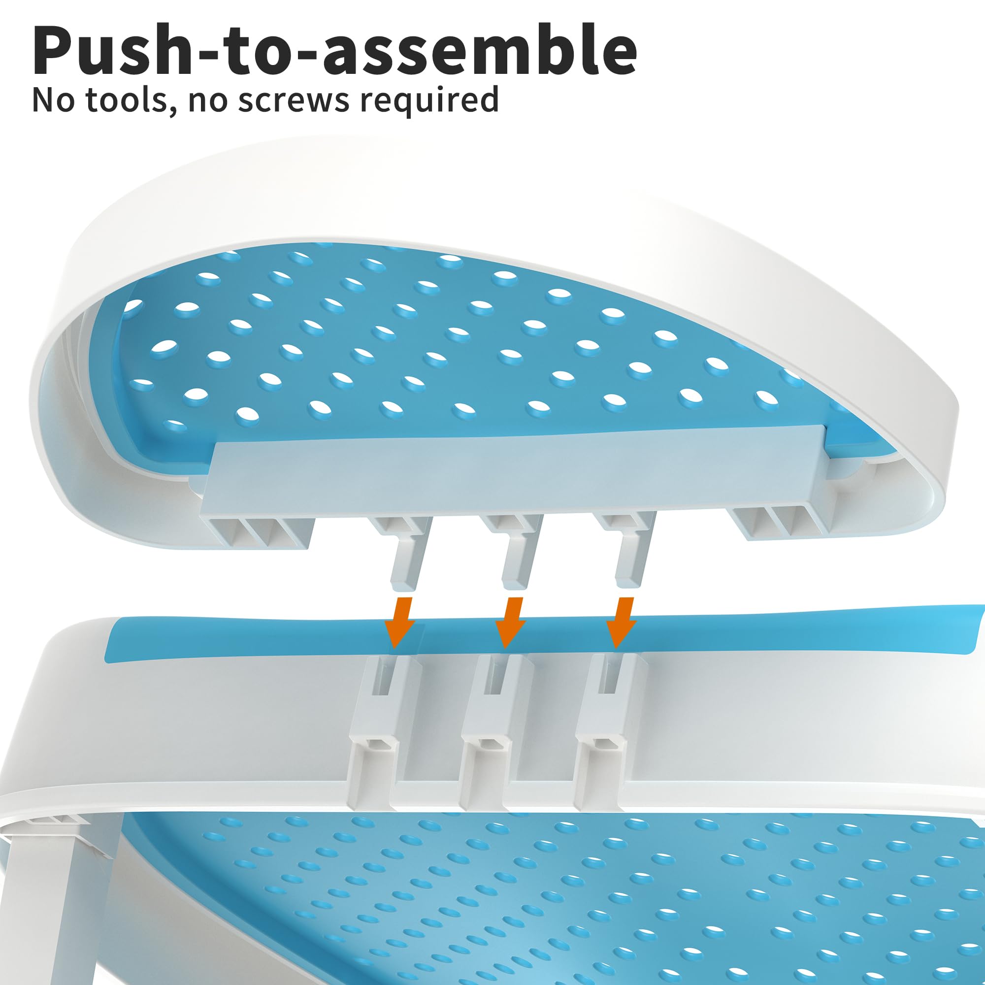 GloTika Bathtub Support non-slip surface to prevent sliding during bath time.