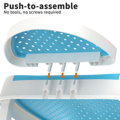 GloTika Bathtub Support non-slip surface to prevent sliding during bath time.