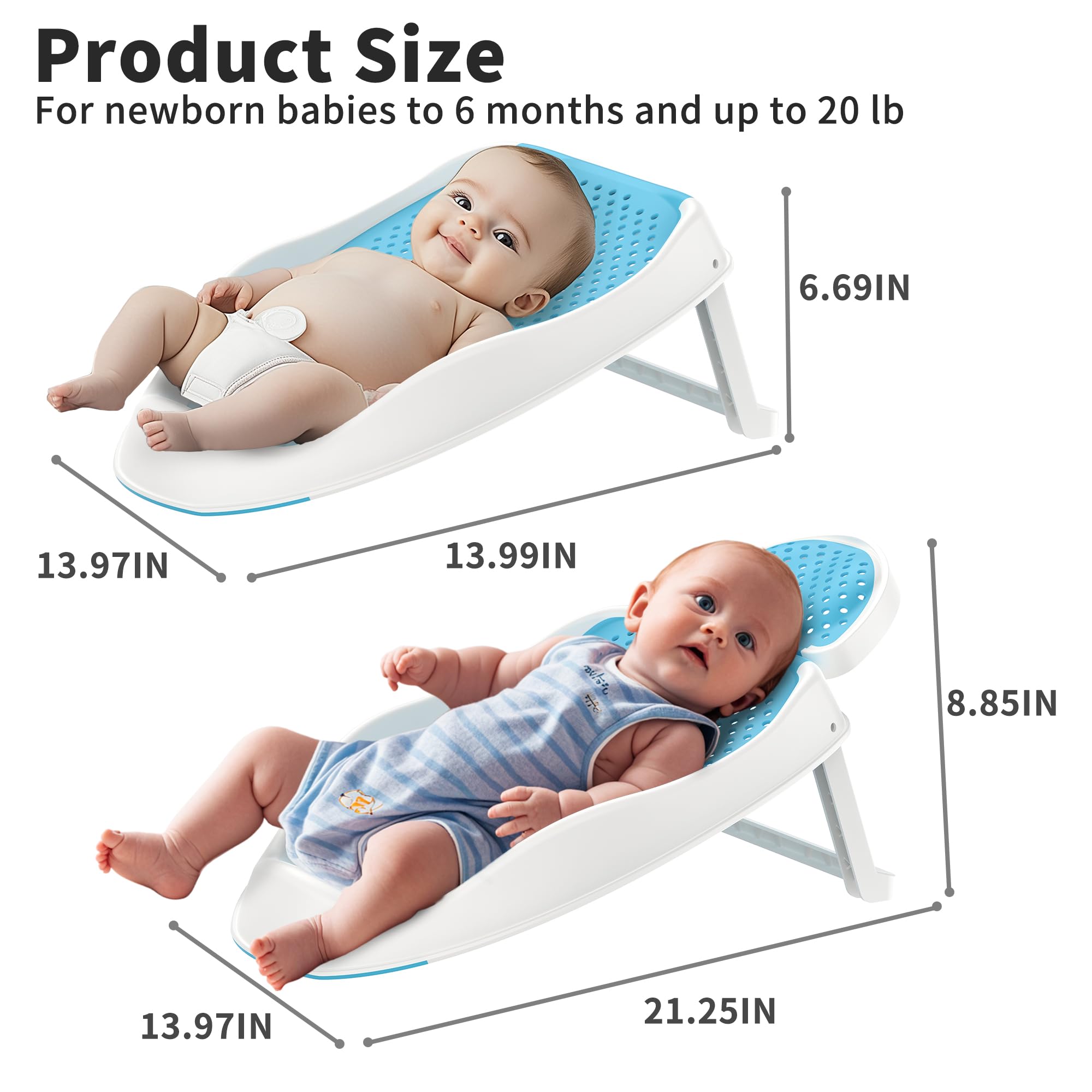 GloTika tub support is portable for quick setup in any bath.