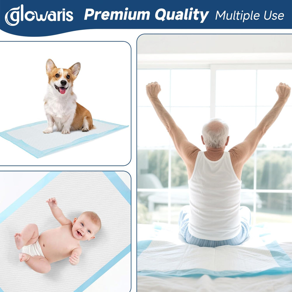 Glowaris underpad bulk pack provides cost-effective, convenient protection.