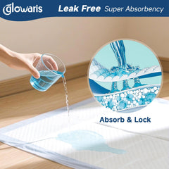 Glowaris underpad has a super-absorbent core for rapid moisture capture.