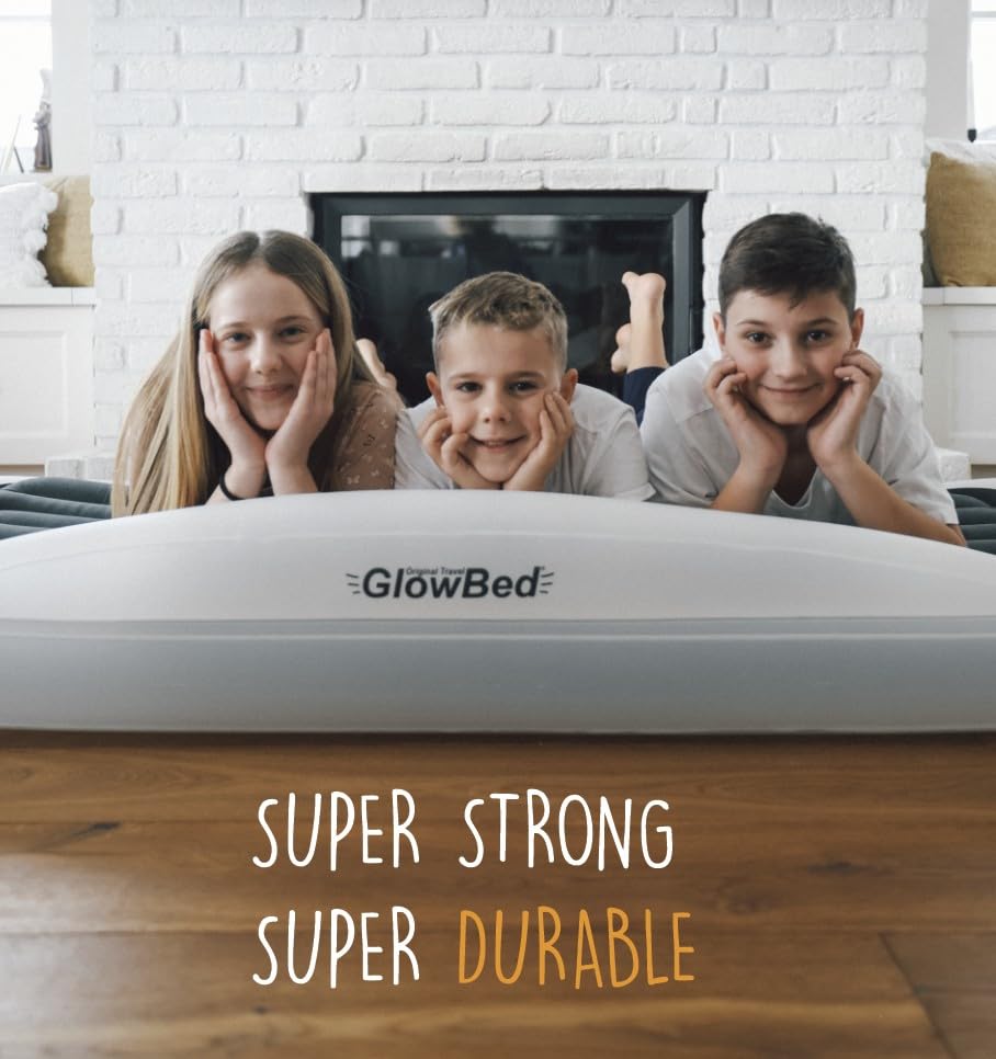 GLOWBED glowing halo night light creates a soft bedtime glow.