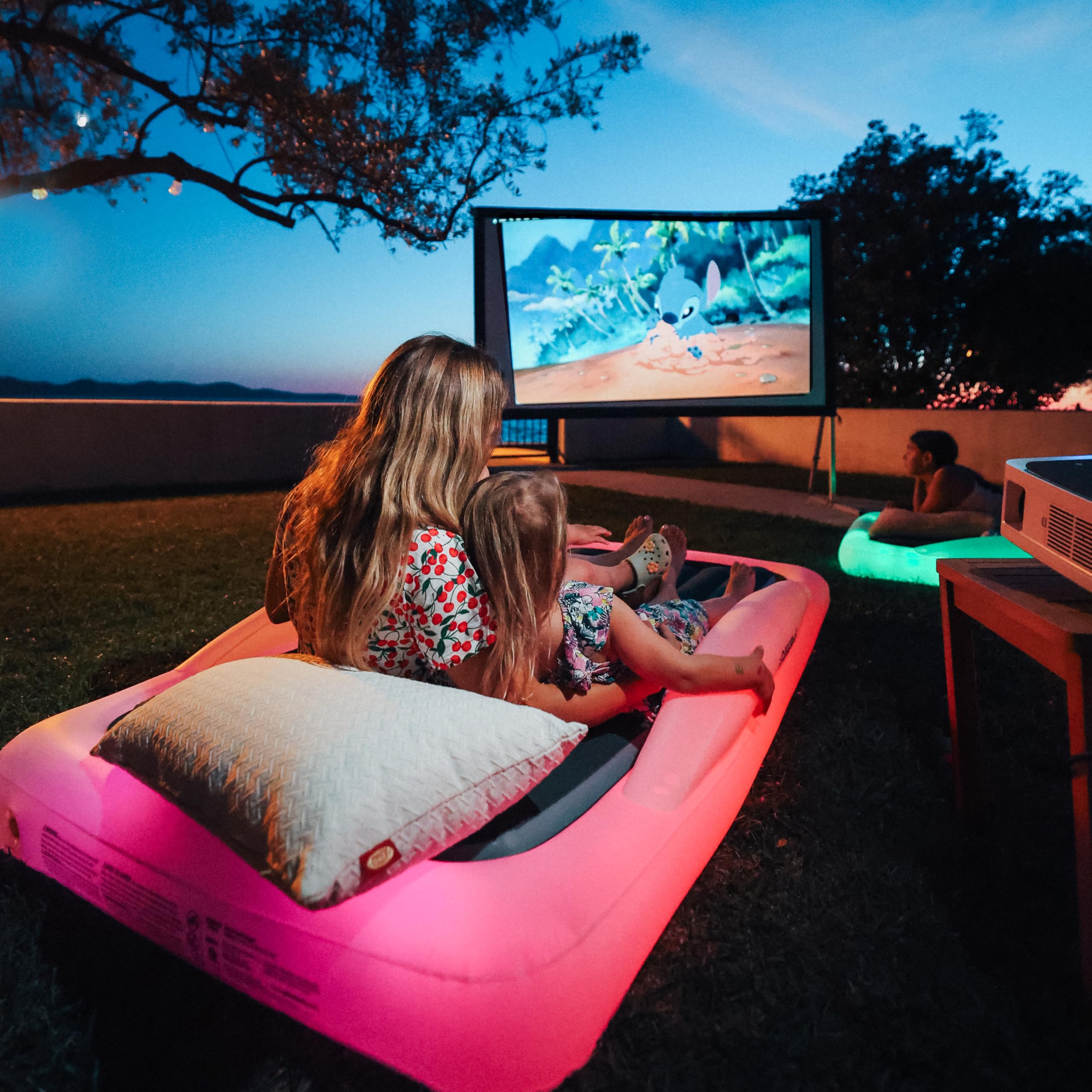 GLOWBED LED remote control highlights quick color changes for cozy bedtimes.