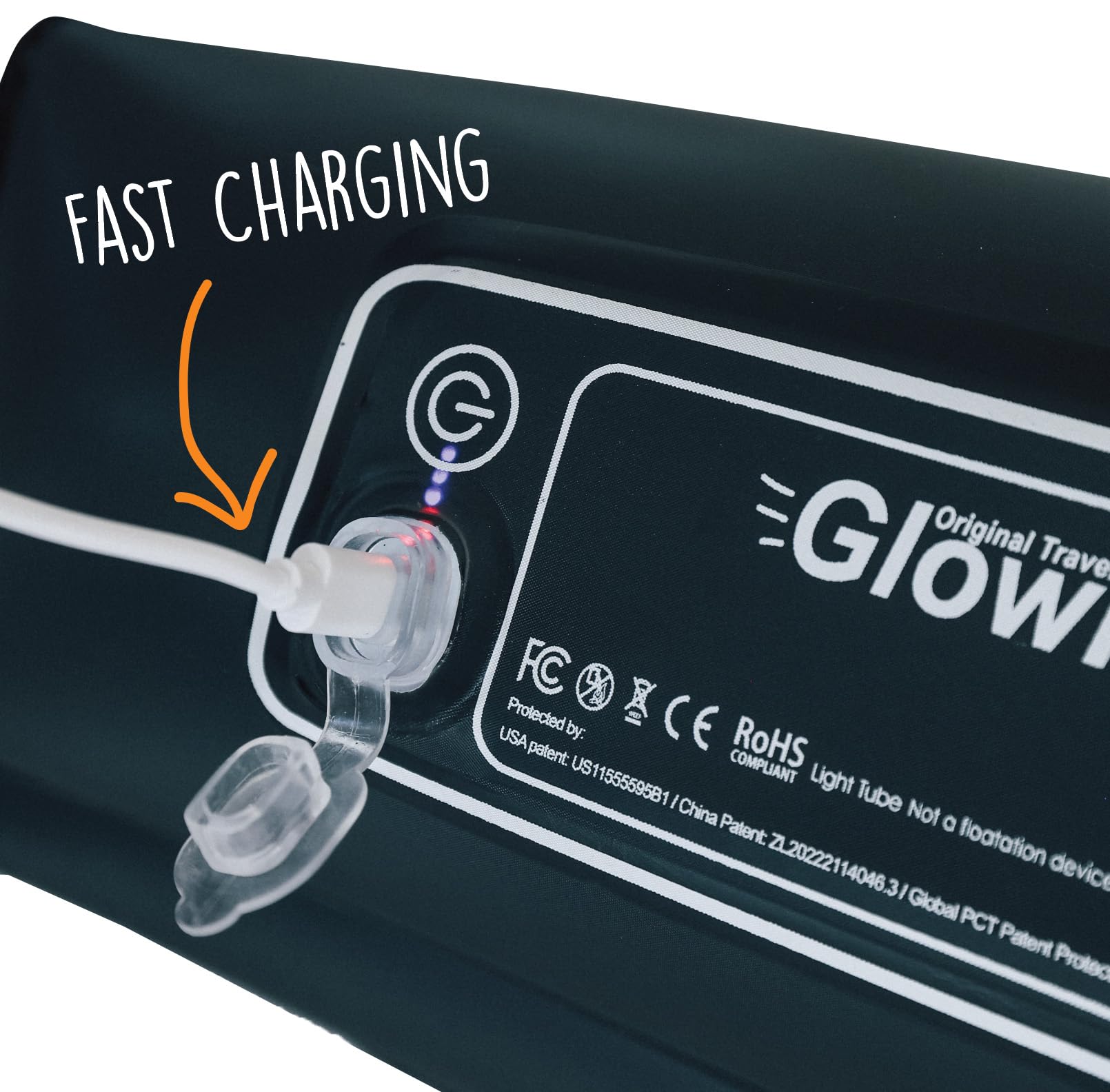 GLOWBED toddler size option supports younger kids at night.
