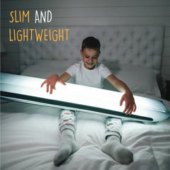 GlowRail bed rail under-sheet fit for seamless bedroom look