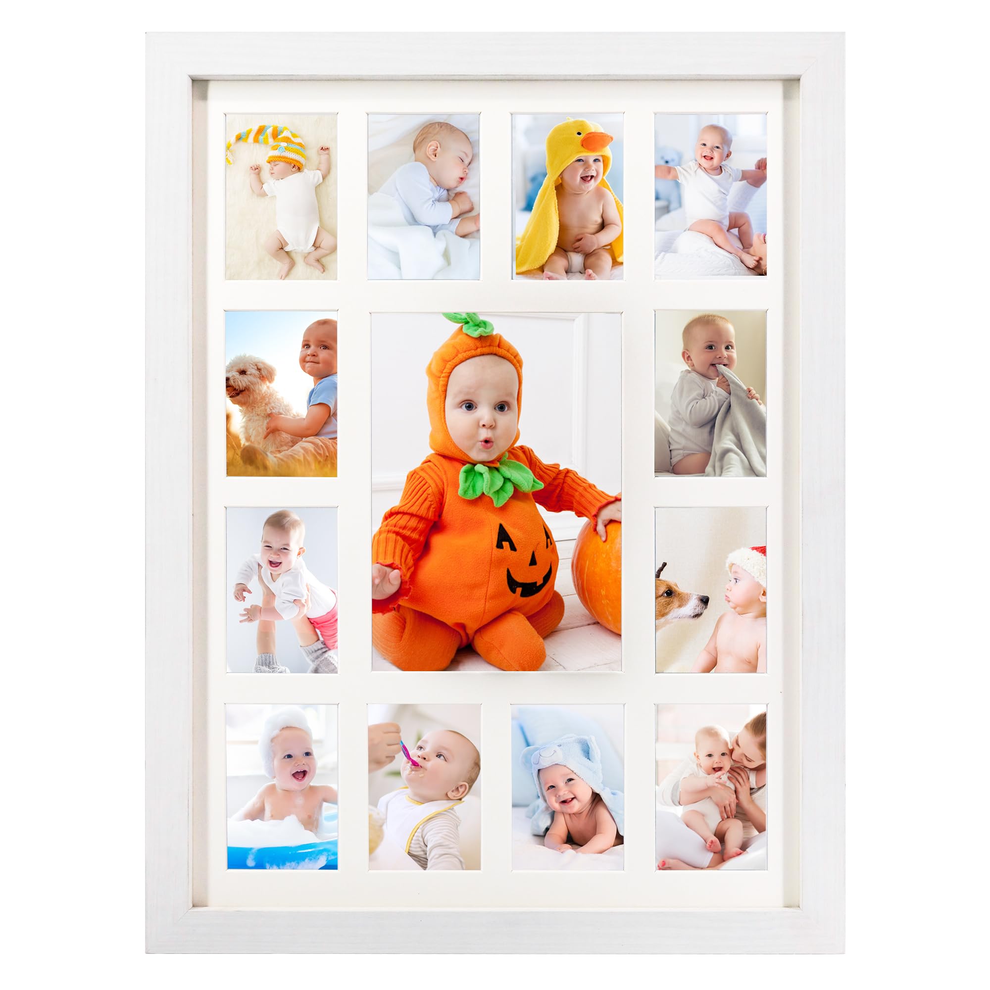 GMFrames Baby First Years collage shows a 5x7 photo with mat for growing milestones