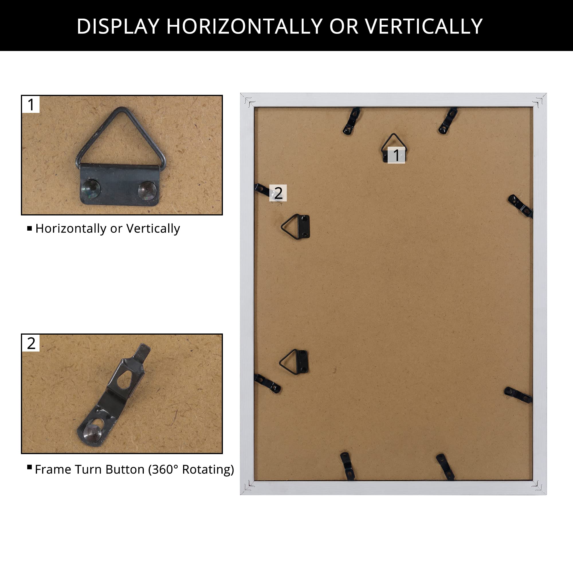 GMFrames wall hanging hardware enables quick secure wall display