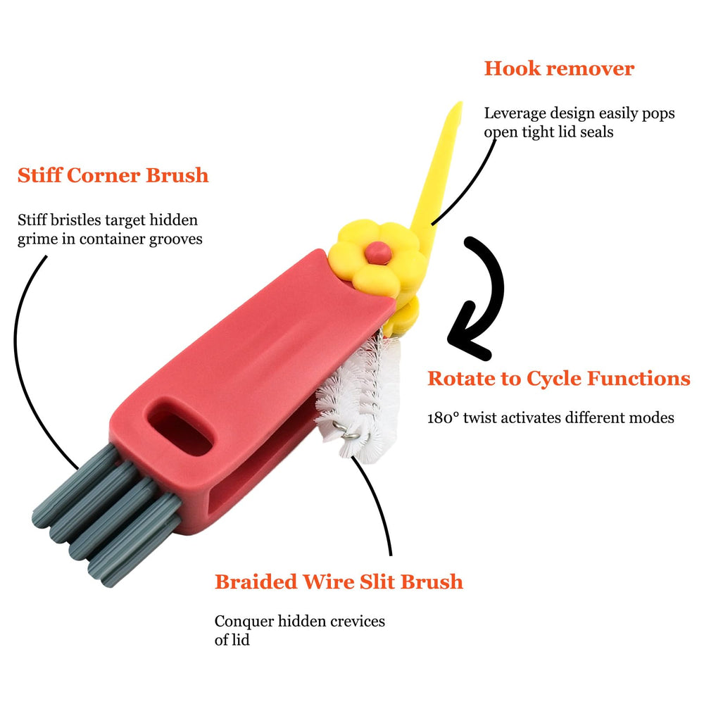Gmleey flower shape multipurpose brush for various small items