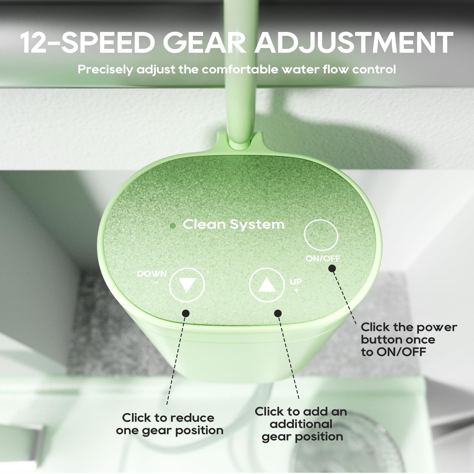 GNEGKLEAN device displays 18 flow settings for precise control