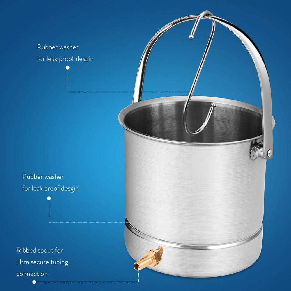 GNEGKLEAN 5ft silicone hose provides flexible, comfortable delivery.