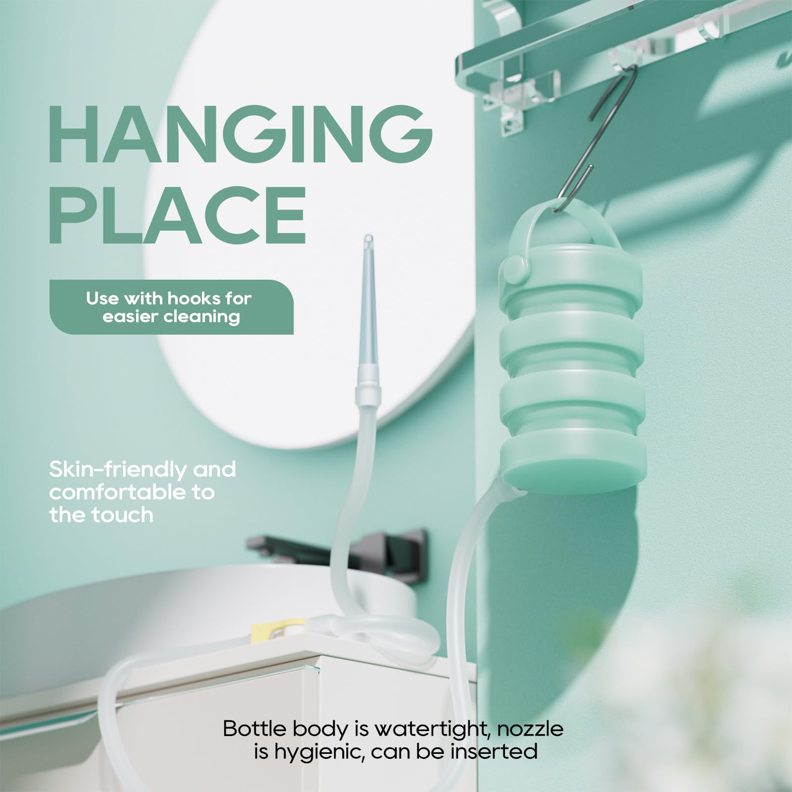 GNEGKLEAN five soft enema tips shown in the kit