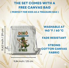 G'nes engraved dinosaur designs make mealtime engaging and visually appealing.