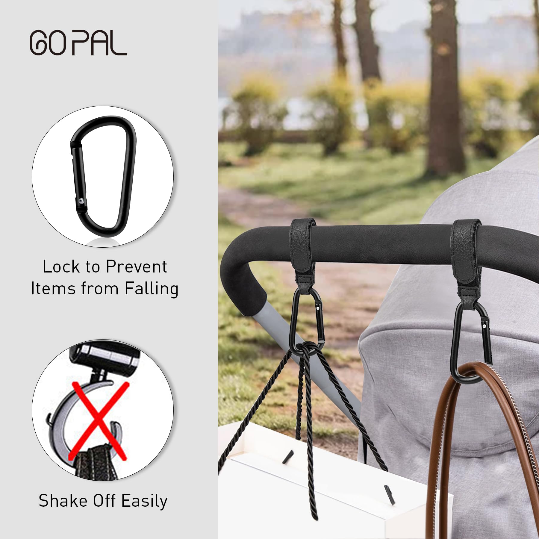 Go Pal anti-slip texture provides a firm grip during strolls.