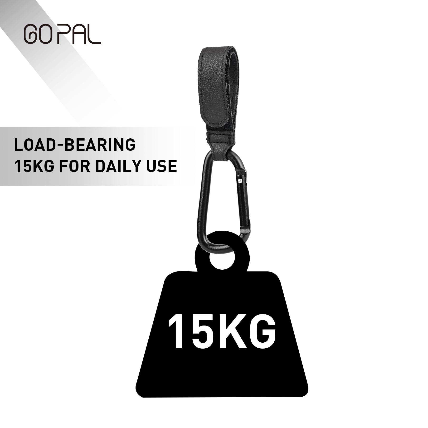 Go Pal 33lbs capacity secures tote bags and essentials.