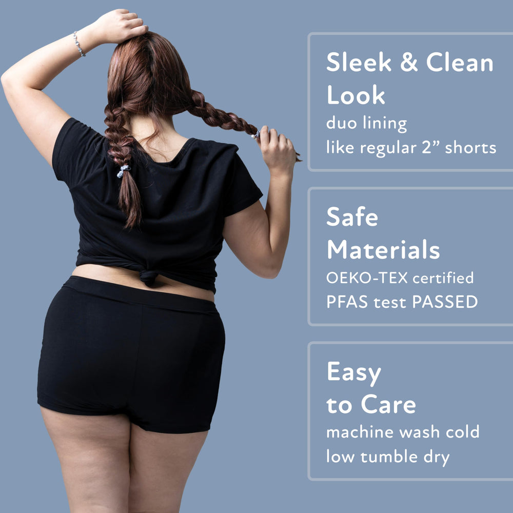 Goat Union overnight shorts absorbent extension highlighting high-capacity protection
