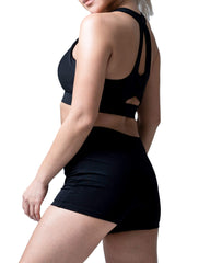 Goat Union overnight shorts front view showing leak-proof design for peaceful night rest