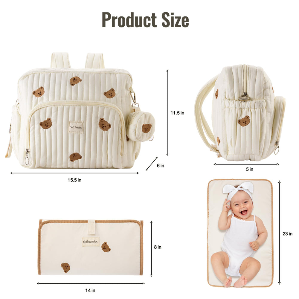 GOBABYMART unisex beige bears design suitable for mom or dad.