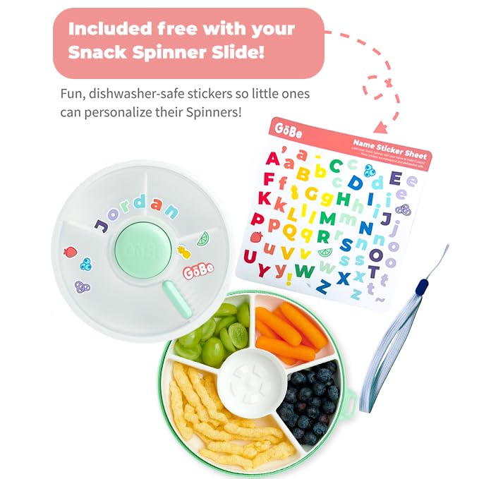 GoBe Kids Snack Spinner compartments for portioned snacks