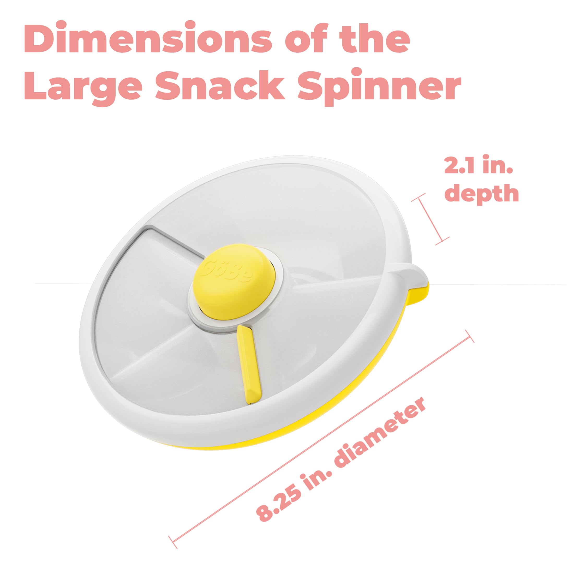 Dishwasher-safe symbol on GoBe Snack Spinner for easy cleaning