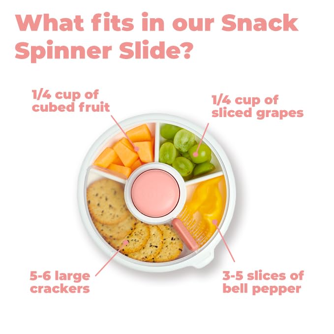 GoBe Kids Snack Spinner spill-proof lid reduces mess during busy days