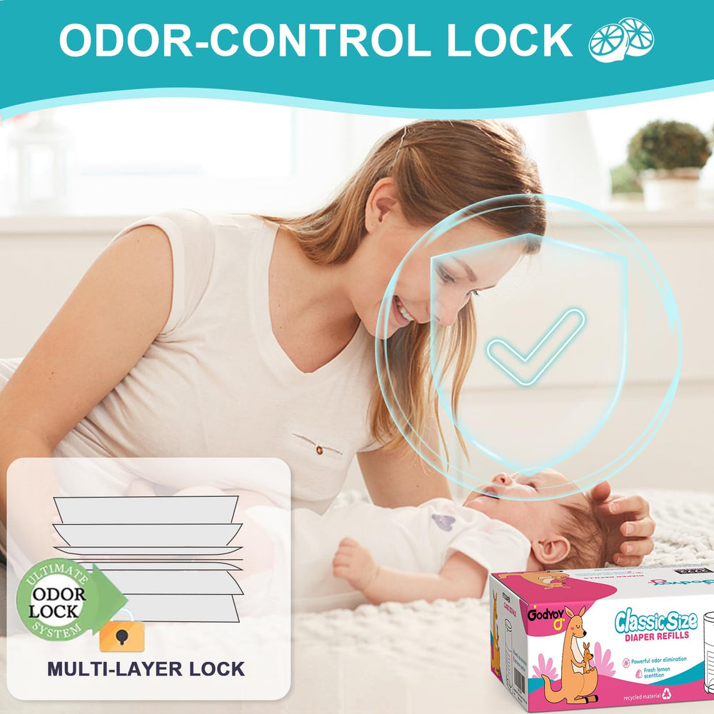 Godyoy Dekor Classic refill showing 2772 diaper capacity for extended use.