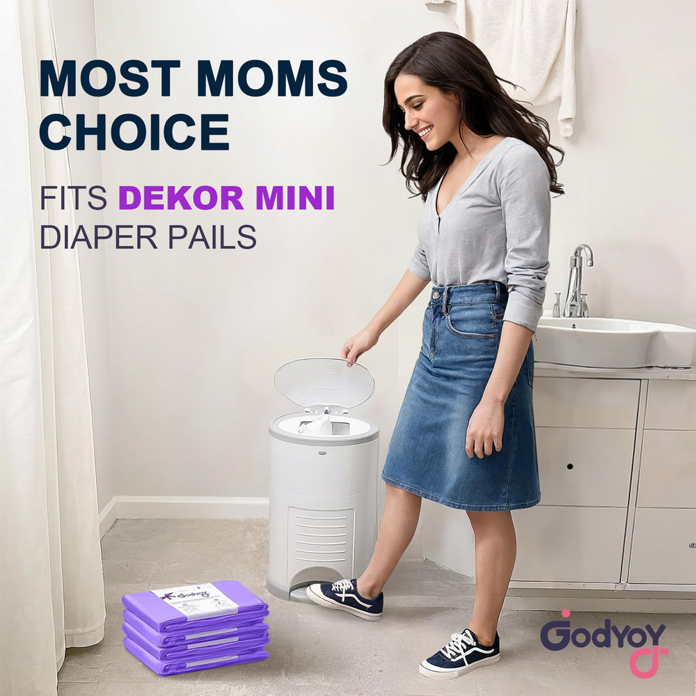 Godyoy Dekor Mini easy-use refill for quick diaper pail maintenance.