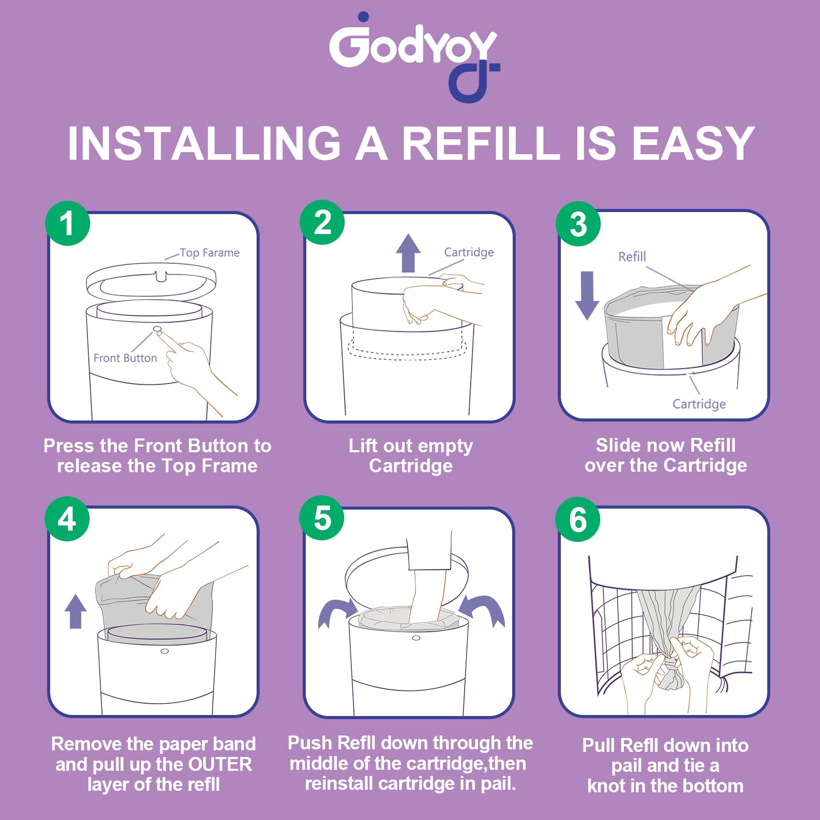 Godyoy Dekor Mini recycled-materials refill supports eco-friendly nursery.