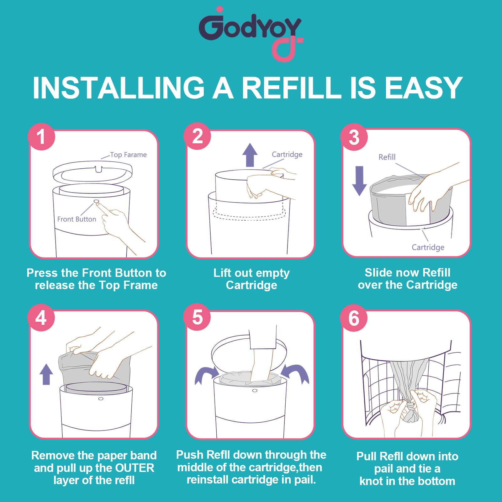Godyoy 4-pack provides budget-friendly refills for extended use.