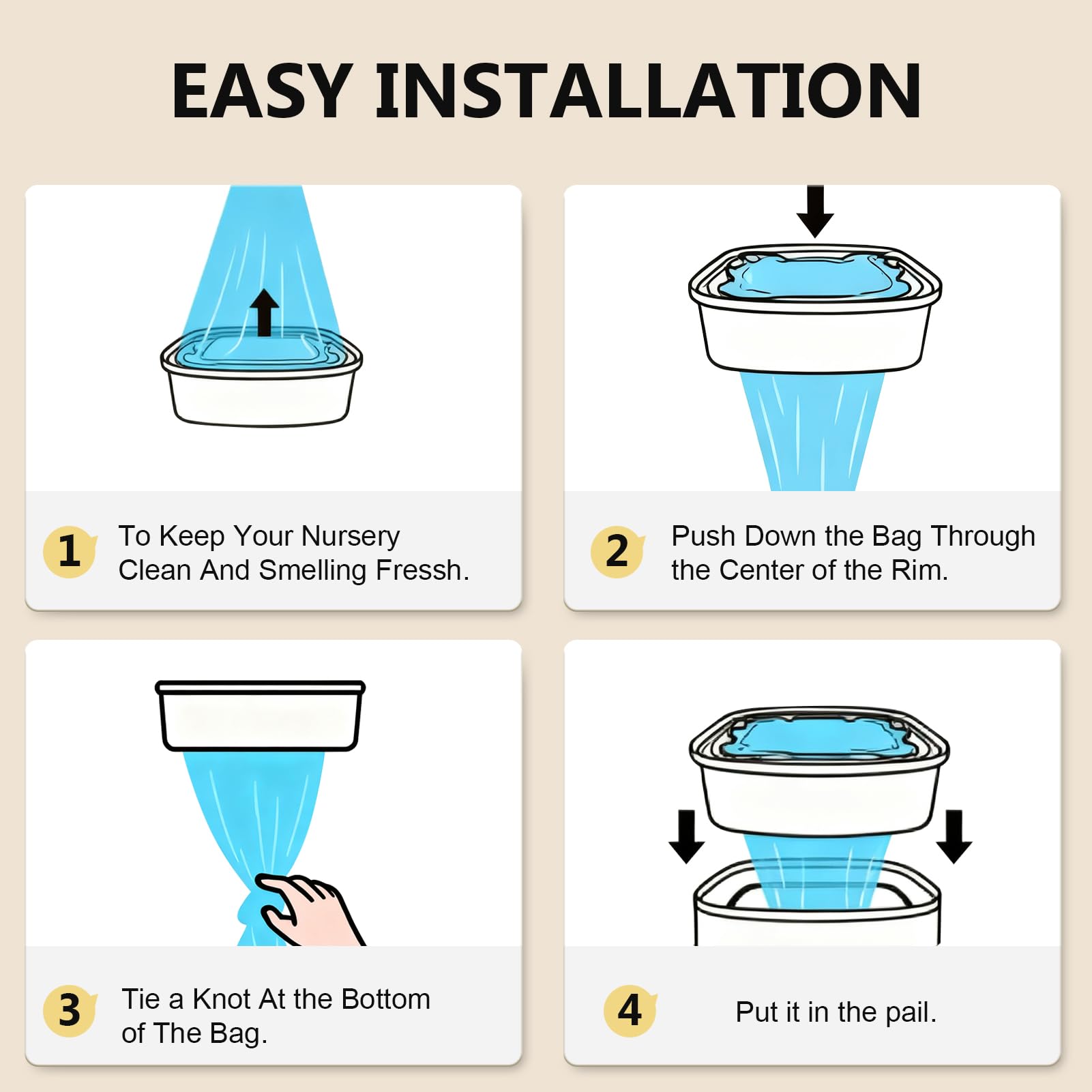 Godyoy compatibility with Diaper Genie Classic/Compact/Select pails