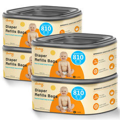 Godyoy jumbo square refill compatible with Diaper Genie pails for secure disposal
